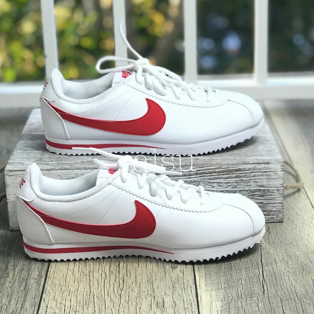 NWT Nike Cortez GS White Red WMNS - Picture 3 of 7